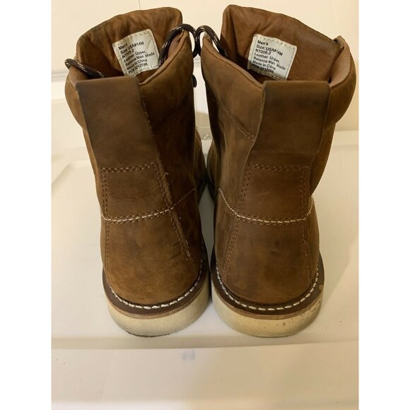 Gravel Gear Men’s Sz‎ 14M 6in Leather Moc Wedge Boot Brown NT008-2